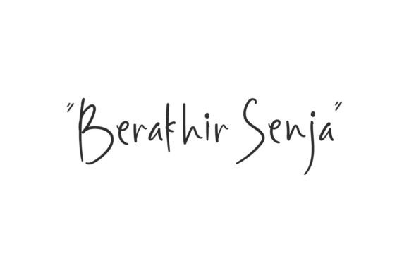 Berakhir Senja: A Handwritten Typeface for Calmer Editorial Design