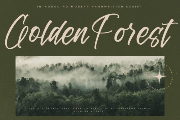 Golden Forest: A Modern Handwritten Typeface for Elegant Branding