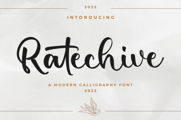 Ratechive: A Premium Script Typeface for Digital Branding