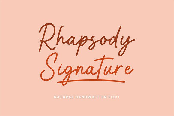 Rhapsody Signature: The Handwritten Typeface for Modern Web Design